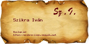 Szikra Iván névjegykártya